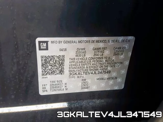 3GKALTEV4JL347549 фото 2