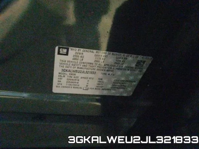 3GKALWEU2JL321833 фото 2