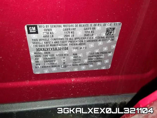 3GKALXEX0JL321104 фото 2