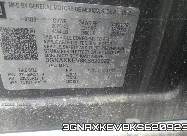 3GNAXKEV8KS620923 фото 10
