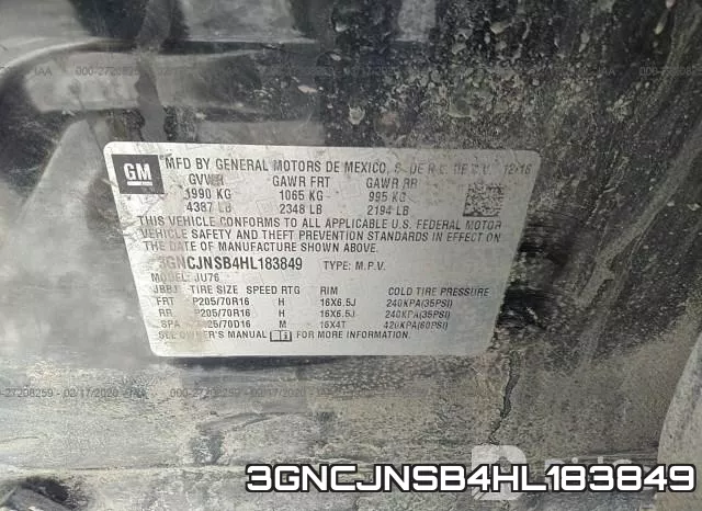 3GNCJNSB4HL183849 фото 10