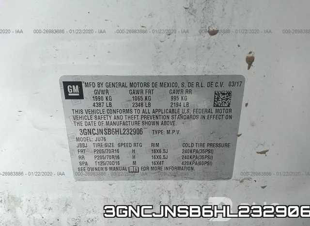 3GNCJNSB6HL232906 фото 10