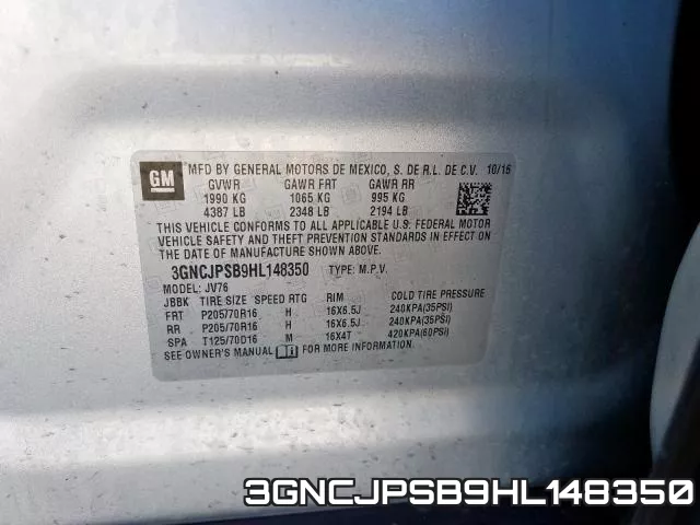 3GNCJPSB9HL148350 фото 2