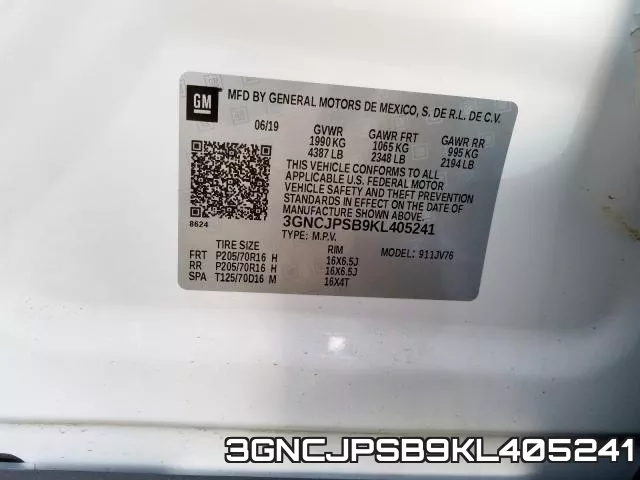 3GNCJPSB9KL405241 фото 2
