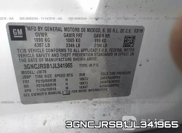3GNCJRSB1JL341965 фото 10
