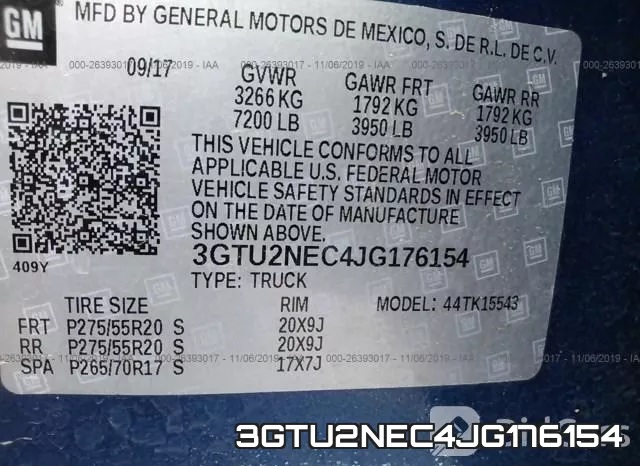 3GTU2NEC4JG176154 фото 10