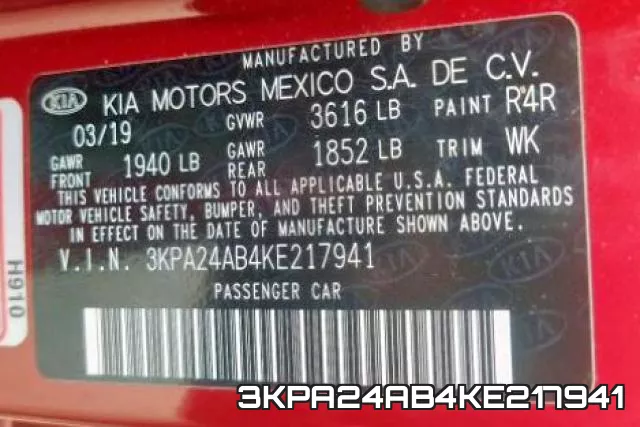 3KPA24AB4KE217941 фото 2