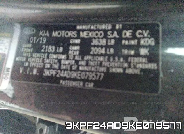 3KPF24AD9KE079577 фото 10