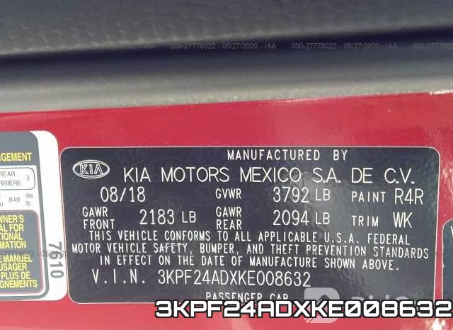3KPF24ADXKE008632 фото 10
