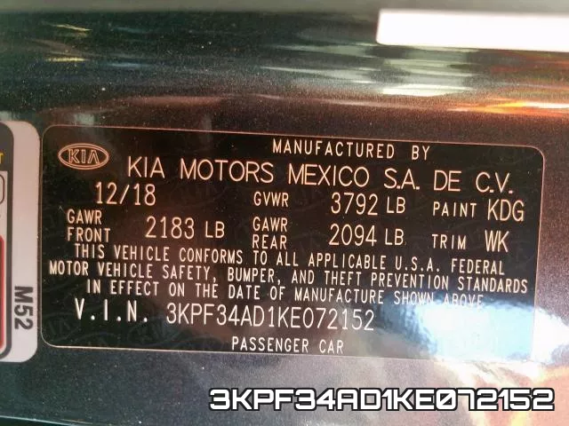 3KPF34AD1KE072152 фото 2