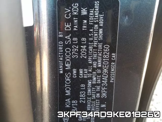 3KPF34AD9KE018260 фото 2