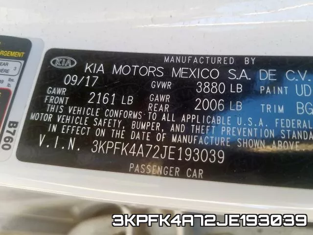 3KPFK4A72JE193039 фото 2