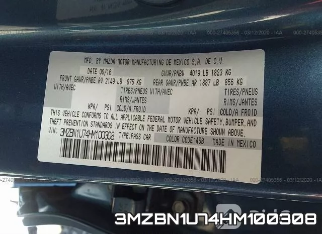 3MZBN1U74HM100308 фото 10