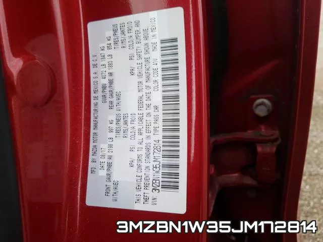 3MZBN1W35JM172814 фото 2