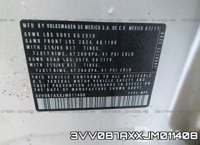 3VV0B7AXXJM011408 фото 10