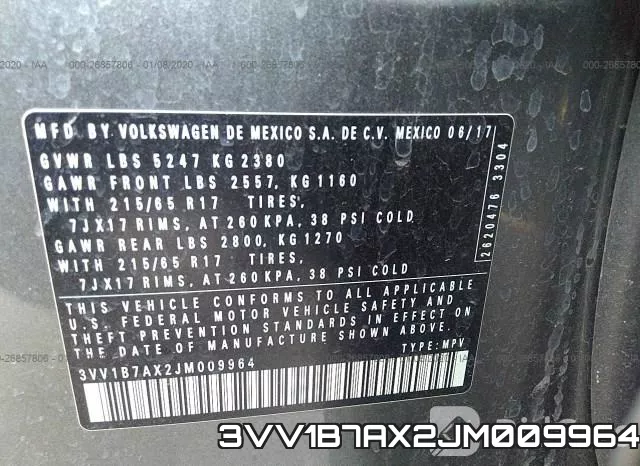 3VV1B7AX2JM009964 фото 10