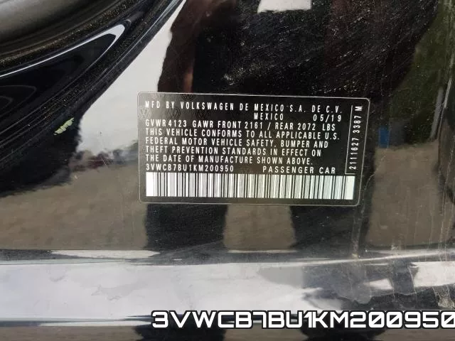 3VWCB7BU1KM200950 фото 2