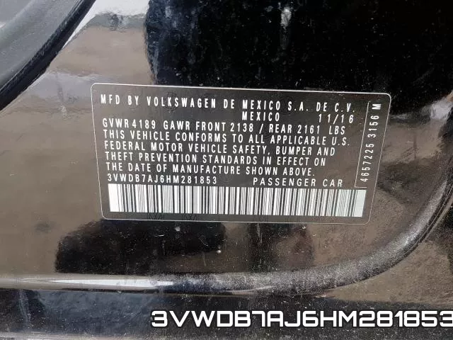 3VWDB7AJ6HM281853 фото 2