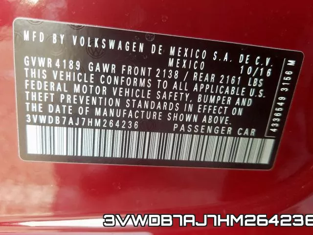 3VWDB7AJ7HM264236 фото 2