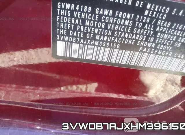 3VWDB7AJXHM396150 фото 10