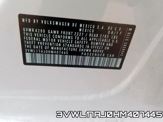 3VWL17AJ0HM407445 фото 2