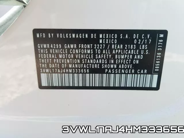 3VWL17AJ4HM333656 фото 2