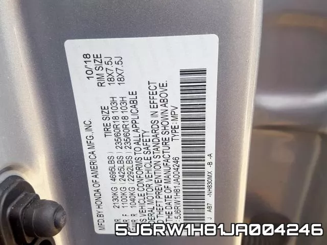 5J6RW1H81JA004246 фото 2