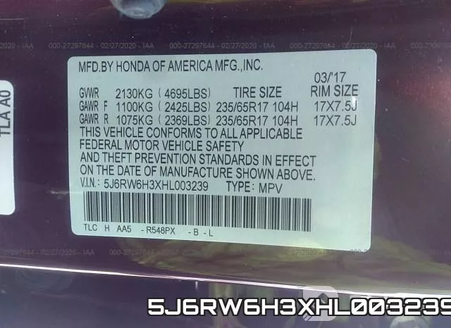 5J6RW6H3XHL003239 фото 10