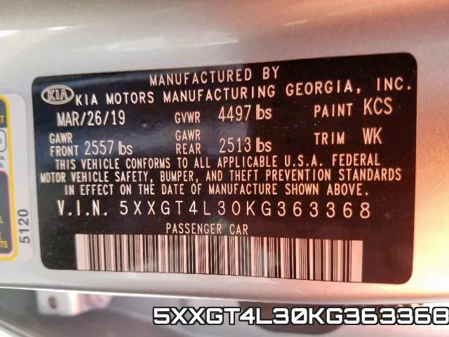 5XXGT4L30KG363368 фото 2
