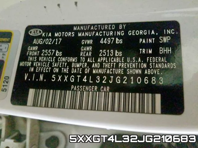 5XXGT4L32JG210683 фото 2