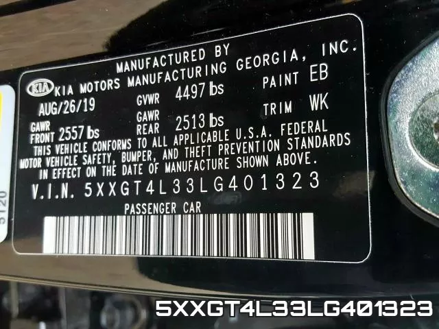5XXGT4L33LG401323 фото 2