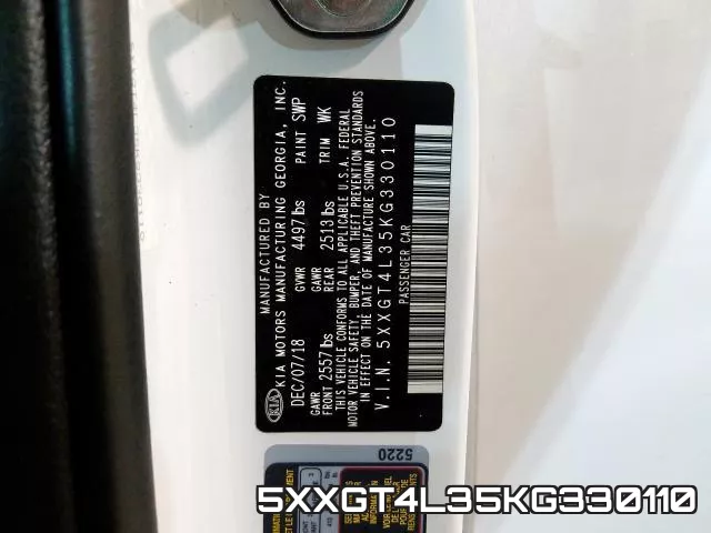 5XXGT4L35KG330110 фото 2