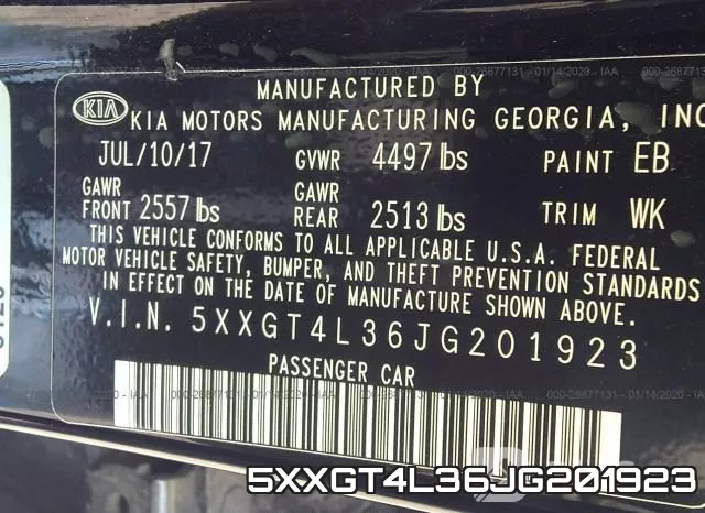 5XXGT4L36JG201923 фото 10