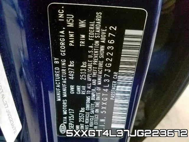 5XXGT4L37JG223672 фото 2