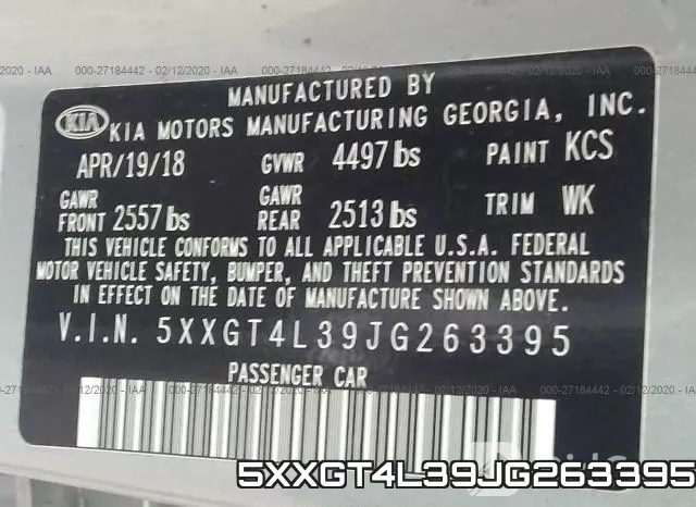 5XXGT4L39JG263395 фото 10