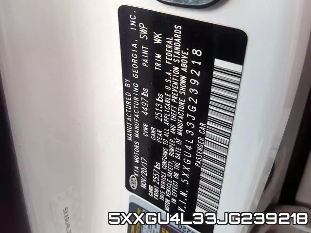 5XXGU4L33JG239218 фото 2