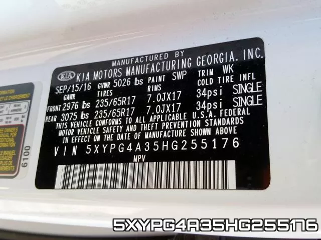 5XYPG4A35HG255176 фото 2