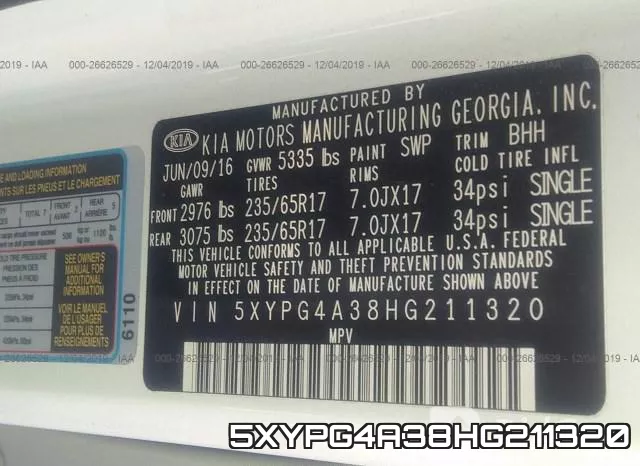 5XYPG4A38HG211320 фото 10