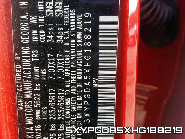 5XYPGDA5XHG188219 фото 2