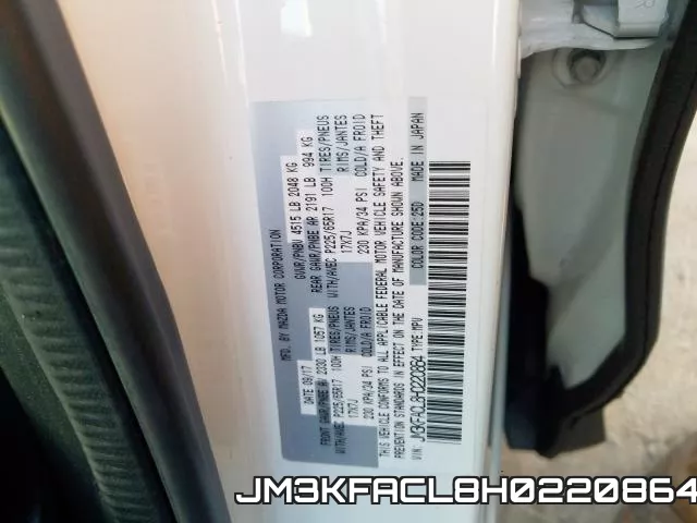JM3KFACL8H0220864 фото 2