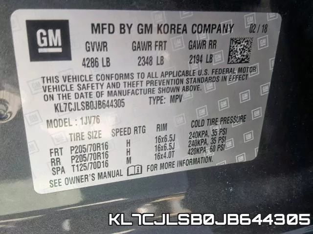 KL7CJLSB0JB644305 фото 2