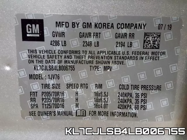 KL7CJLSB4LB006755 фото 2