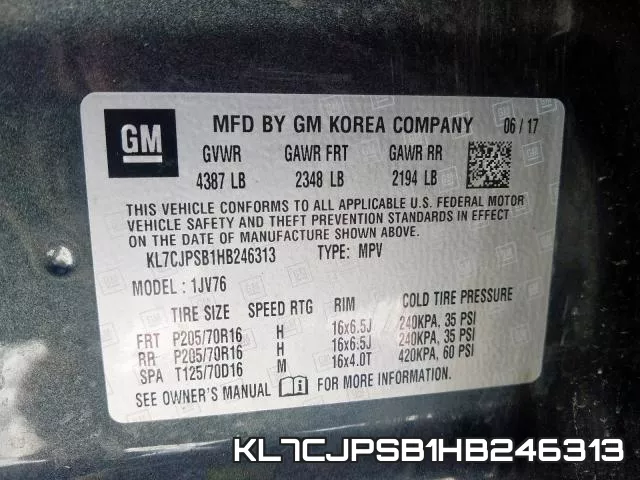 KL7CJPSB1HB246313 фото 2
