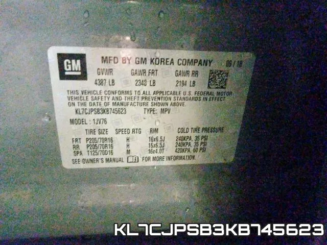 KL7CJPSB3KB745623 фото 2