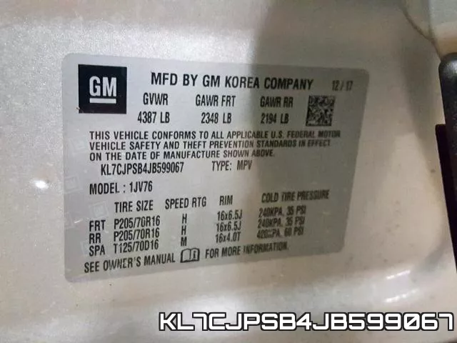 KL7CJPSB4JB599067 фото 2