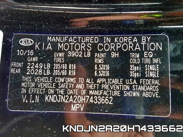 KNDJN2A20H7433662 фото 2