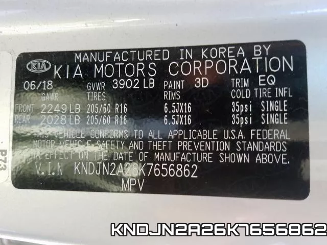 KNDJN2A26K7656862 фото 2