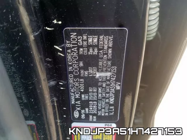 KNDJP3A51H7427153 фото 2