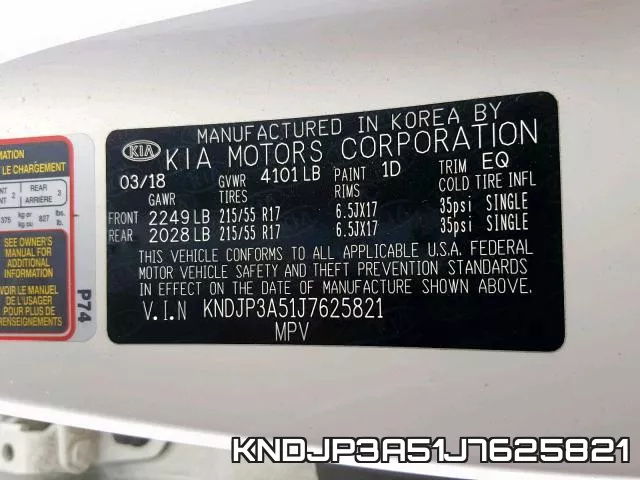 KNDJP3A51J7625821 фото 2