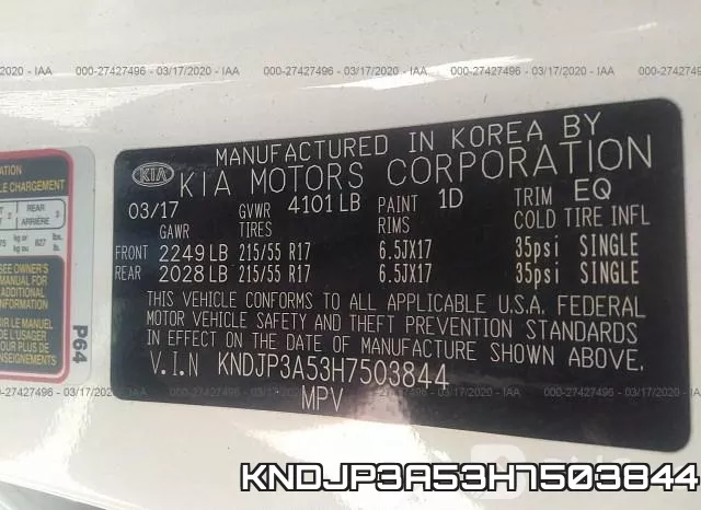KNDJP3A53H7503844 фото 10